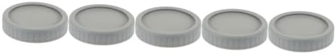 5 Sets Mason Jar Lids with Grey Sealing Covers 1