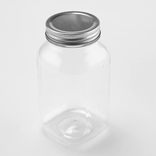 32oz clear plastic mason jars with lids 6-pack