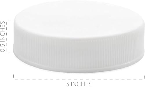 24-Pack White Plastic Mason Jar Lid Set