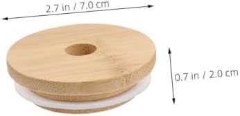 STOBAZA 6pcs Wooden Lids for Mason Jars