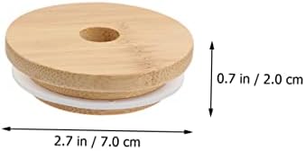 4-Piece Mason Jar Lids with Straw Holes