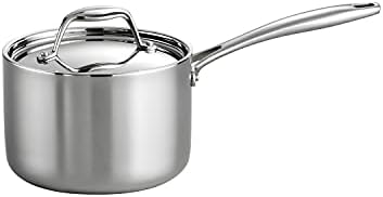 Durable 2-Quart Stainless Steel Saucepan with Lid
