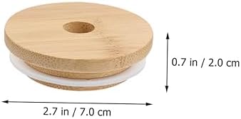 4-Piece Mason Jar Lids Wooden Sealing Covers