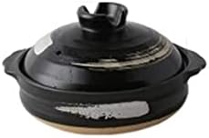 Versatile Heavy-Duty Stock Pot Black Ceramic Casserole Pot Kitchen Essential