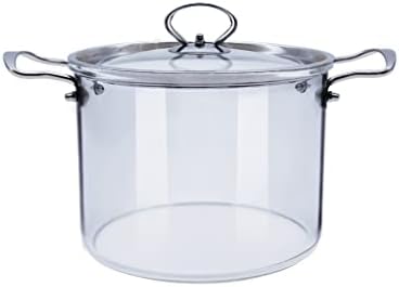 glass cooking pot with cover heat-resistant saucepan for home use