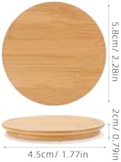 Amosfun 10pack Bamboo Mason Jar Lids with Silicone Sealing Rings