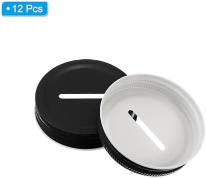12Pcs Metal Coin Slot Lid Black