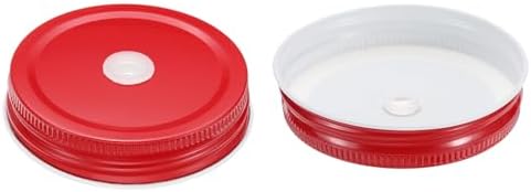 uxcell 13pcs Stainless Steel Mason Jar Lids with Straw Hole