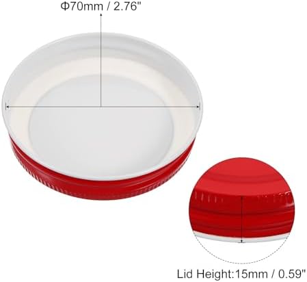 Uxcell 24 Pcs Mason Jar Lids 70mm Leak Proof Tin Plate Caps