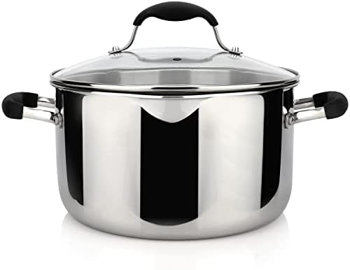 6 qt 1810 SS Stockpot with Glass Lid