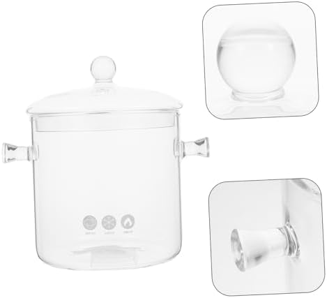 Dual-Handled Clear Glass Stock Pot