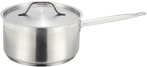 Winco Winware Stainless Steel 45 qt Sauce Pan with Cover