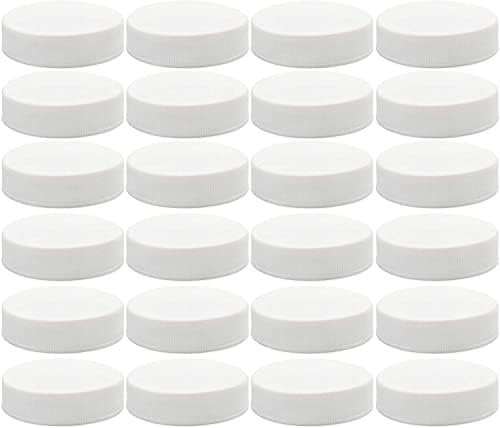 24-Pack White Plastic Mason Jar Lid Set