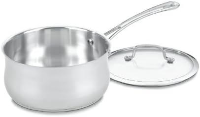 Elegant 3-Quart Stainless Steel Saucepan with Glass Cover Easy to Use Durable