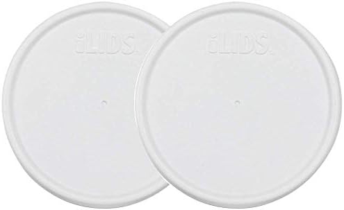 Mason Jar Storage Lid Wide Mouth White Pack of 2