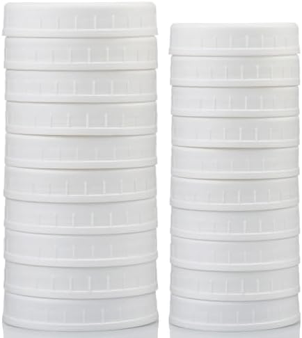 AOZITA 10 Wide 10 Regular Mouth Mason Jar Lids White