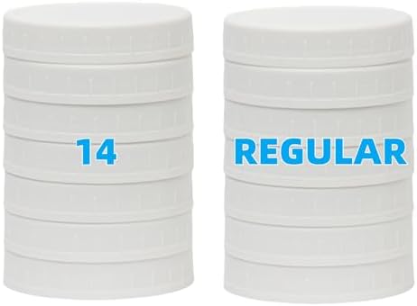 14 Durable Mason Jar Lids with Silicone Ring for Canning Cooking