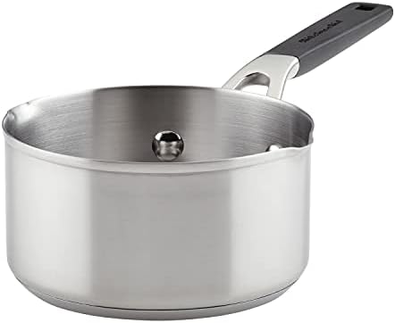Quick Heat Easy Pour 1-Qt Stainless Saucepan