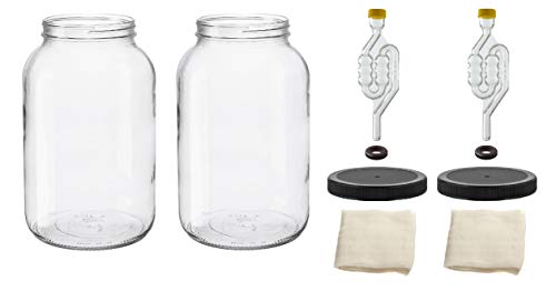Effortless Fermenter 1-Gallon Glass Jars Set of 2