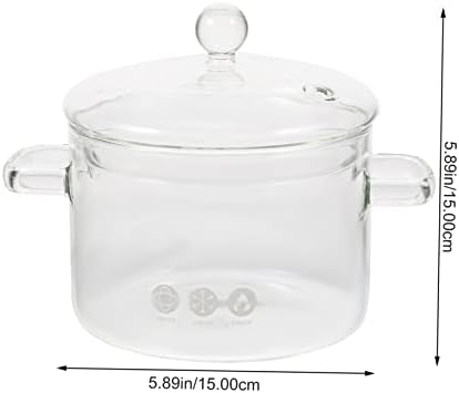 High-Borosilicate Glass Stew Pot with Lid 1500ml