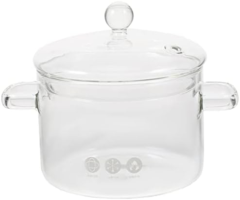 STOBAZA Glass Stew Pot 1500ml with Dual Handle and Lid