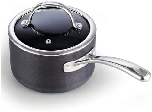 Cooks Standard 2-Quart Nonstick Saucer with Lid Black