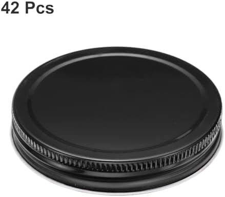 Uxcell 42-Piece Wide Mouth Mason Jar Lids Airtight Leak-Proof
