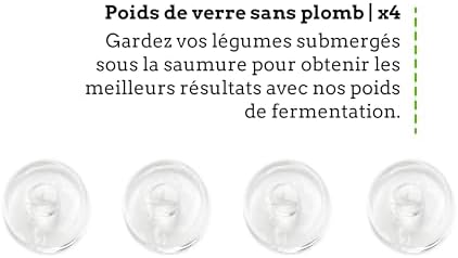 Nourished Essentials - Set of 4 Heavy Glass Fermentation Weights Lids