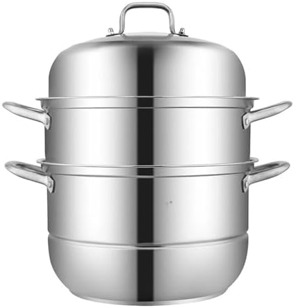 HTERWQEA Stainless Steel Stock Pot Heavy Duty Heat-Resistant Double Handles Dishwasher Safe