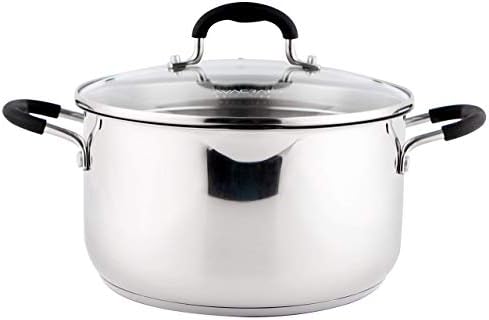 AVACRAFT 6QT Stainless Steel Stockpot with Glass Lid