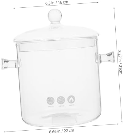 Dual-Handled Clear Glass Stock Pot