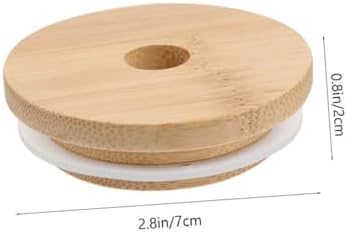 4pcs Airtight Jar Lids with Straw Hole for Mason Jars