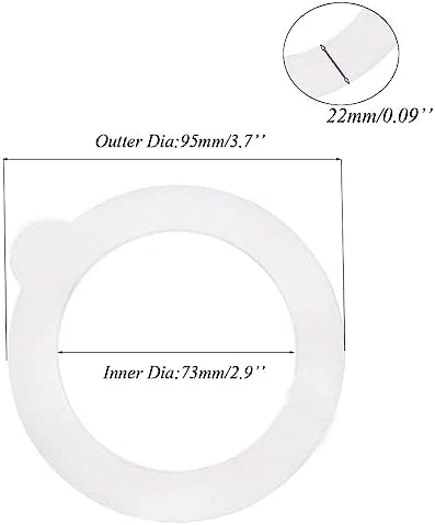 6Pcs silicone airtight gaskets for mason jars leakproof food-safe