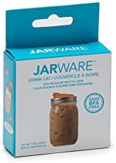 Jarware Drink Lid Orange Lid for Regular-Mouth Mason Jars