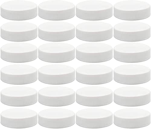 24-Piece White Plastic Lid Set with Liners