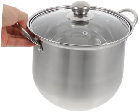 FUNOMOCYA Anti-Overflow Stainless Steel Pot with Lid Safe Durable Kitchen Tool