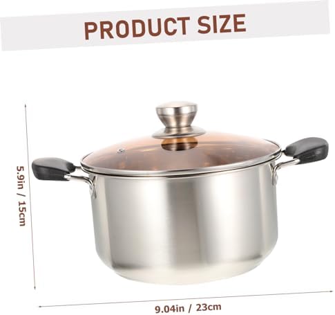 SHOWERORO Double Ear Stock Pot with Lid 1