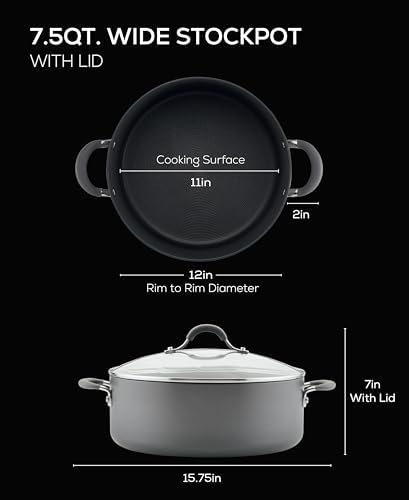 Circulon Elementum Hard Anodized Nonstick Stock Pot Easy to Clean