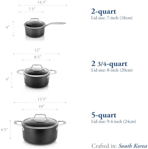 TECHEF Onyx Collection 28-Quart Soup Pot with Glass Lid
