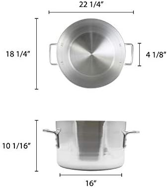 Professional-Grade 40 Quart Aluminum Stockpot