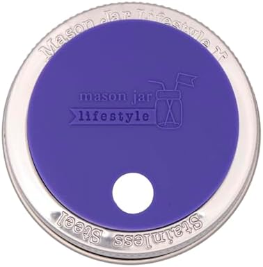 2-pack Ultra Violet Silicone Straw Tumbler Lids for Fermentation Serving