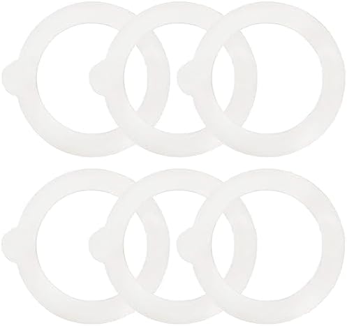 6Pcs silicone airtight gaskets for mason jars leakproof food-safe