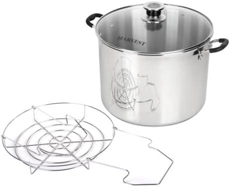 20Qt Canning Pot wRack Easy for All Stovetops