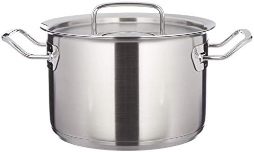 Fissler Pure-Profi Collection Stainless Steel Stockpot with Metal Lid 42 Quart