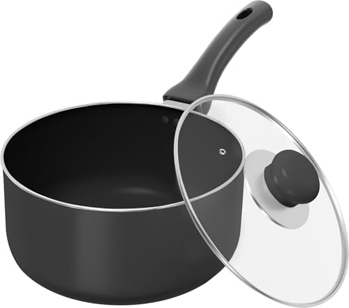 Utopia Kitchen 2 Quart Nonstick Saucepan with Glass Lid