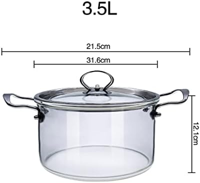 glass cooking pot with cover heat-resistant saucepan for home use