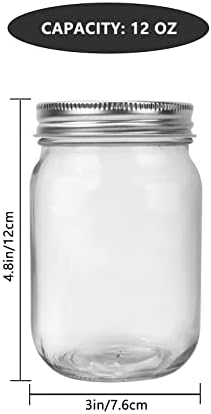 Haneye 20-Piece Glass Mason Jars