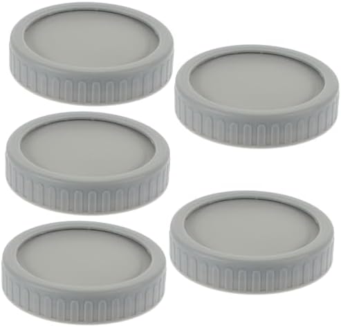 5-Set Mason Jar Lids Wide Mouth Leak-Proof Self-Closing