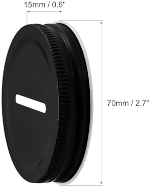 12Pcs Metal Coin Slot Lid Black