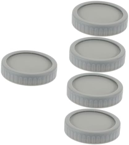 SECFOU 5-Piece Wide Mouth Mason Jar Lids Set